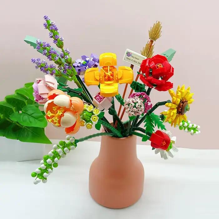 Mini blocs de construction de roses