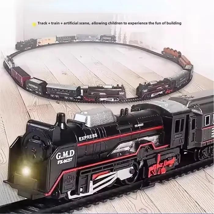 Coffret de train de simulation classique avec rails lumineux