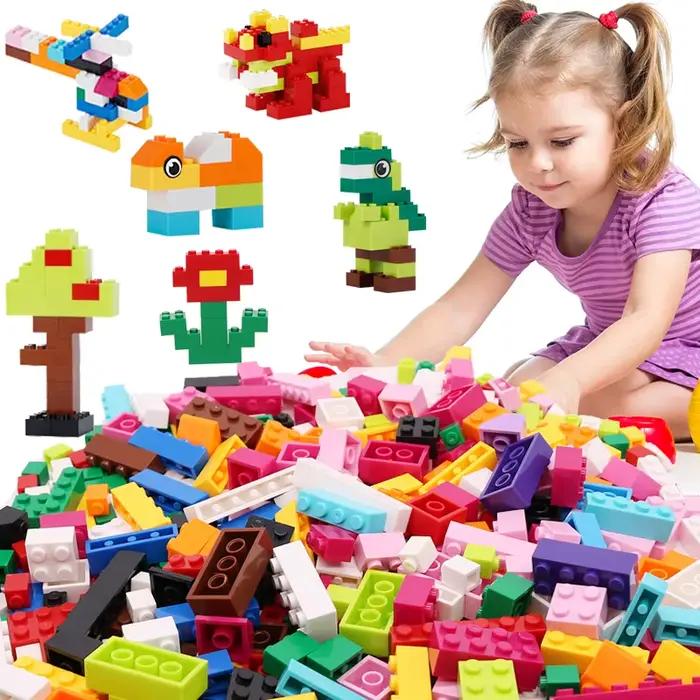 Blocs de construction créatifs en vrac pour enfants 1000 pièces construction bricolage jouets éducatifs pour développer la créativité et la pensée spatiale occaions spéciales enfants adolescents jouets en plastique ABS compatibles avec LEGO