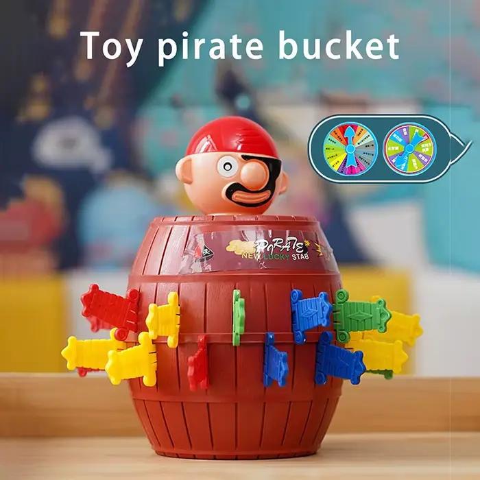 Seau Pirate jouet pour enfants interactif petit jeu de société parodie farce épée insertion