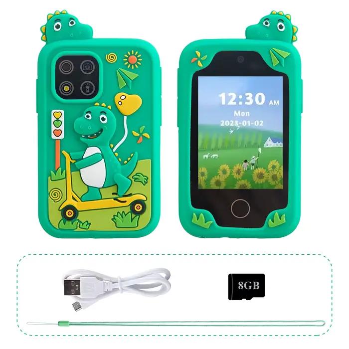 AMORUS enfants téléphone musical double caméra lecteur Mp3 fonction de jeu dessin animé bébé Mobile