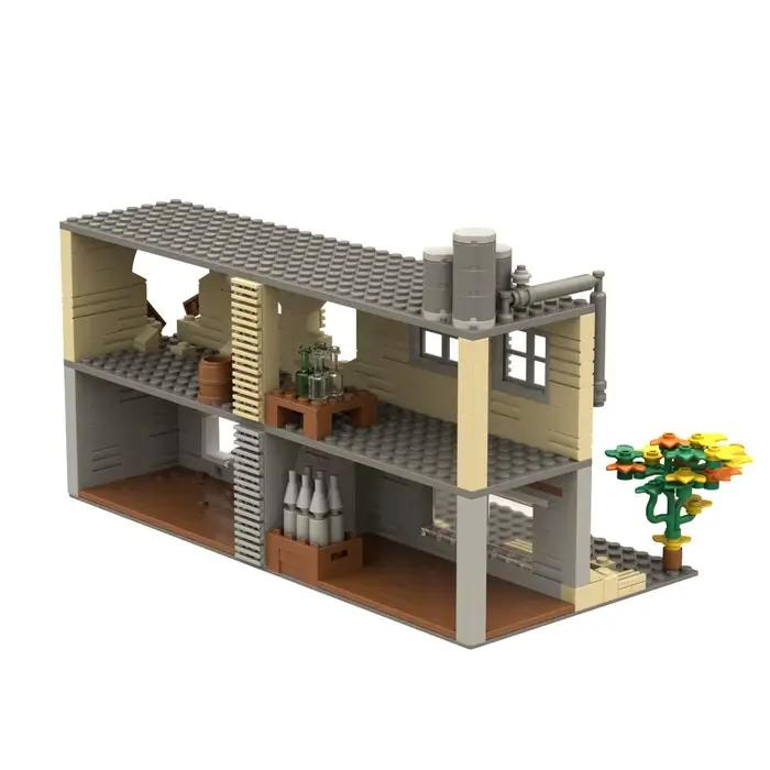 Scène de guerre WW2 Maison Dilapidée Blocs de Construction Jouets Éducatifs Pour Adultes et Enfants Occasions Spéciales