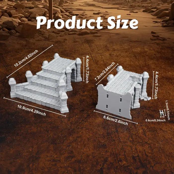 Accessoire de terrain miniature viaduc détruit 28 mm pour TRPG apocalypse pont de jeu de rôle fantastique occasions spéciales