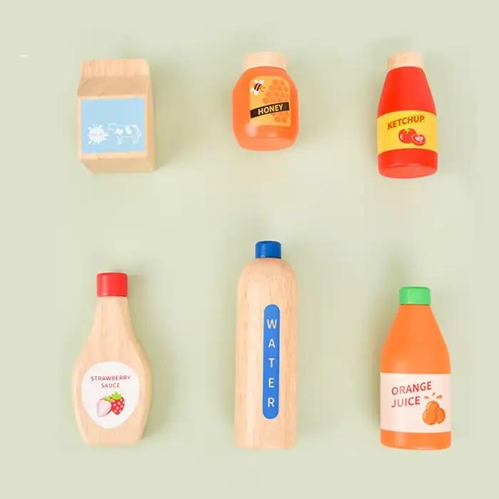 Jouets alimentaires en bois pour enfants boissons au lait simulation cuisine apprentissage Montessori jeu d'imitation occasions spéciales chambre enfant