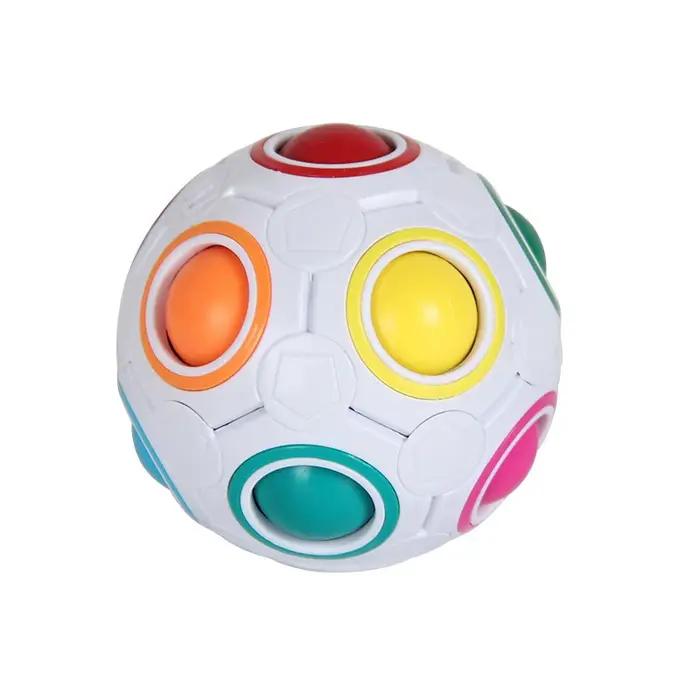 Cube Anti-Stress Magique Puzzle Boules Arc-en-Ciel Jouet Educatif Cadeau Occasion Spéciale Jeu Interactif Pour Enfants Anxiété Stress Relève Compétences Résolution Problèmes