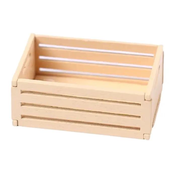 Cadre en bois pour maison de poupée 1:12 miniature fruits rangement affichage collection artisanat jouets occasions spéciales