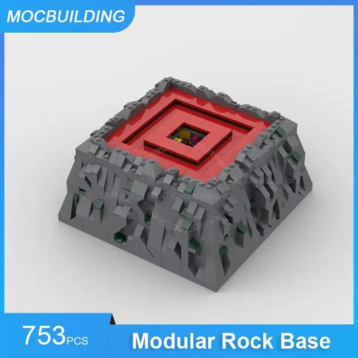 Blocs de construction MOC, base ou plaque de base modulaire 3D en forme de roche avec modèle de rivière, briques à assembler soi-même, collection, jouets, cadeaux