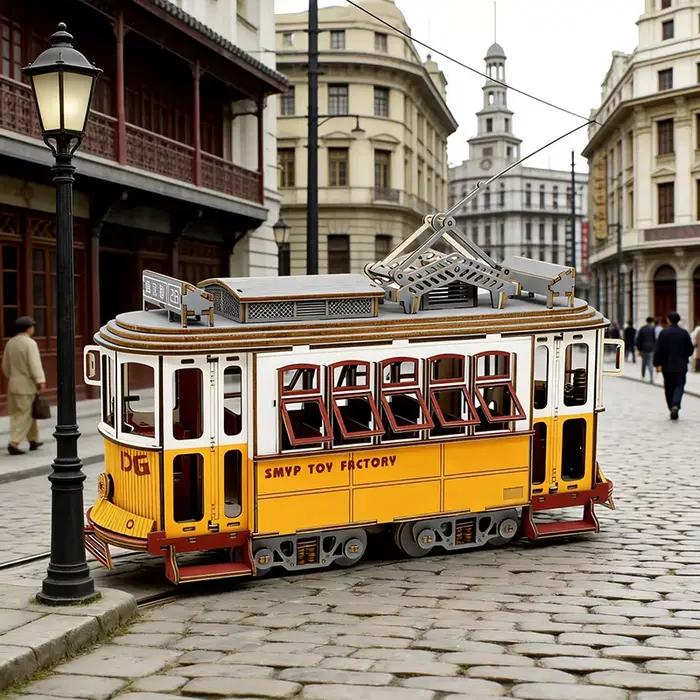 Puzzle 3D en bois Tram : Modèles réduits de tramway