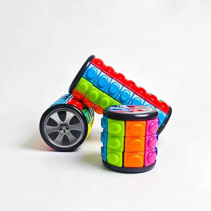 Jouet sensoriel anti-stress cylindre de puzzle rotatif coulissant 3/5/7 couches intelligence éducative pour enfants adultes occasions spéciales