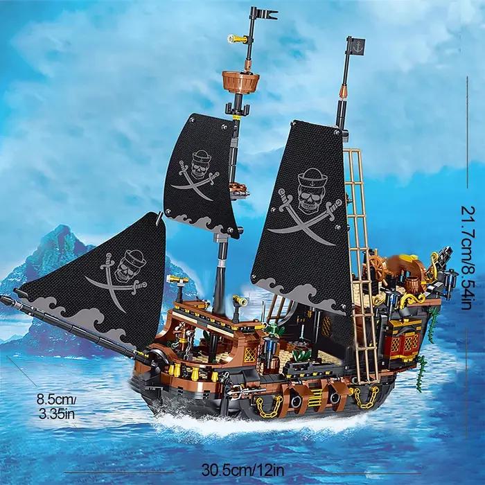 Blocs de construction de bateaux pirates, modèle de voilier, série de briques sur le thème du trafic urbain, jouets créatifs de décoration de bureau pour adolescents et adultes, cadeaux