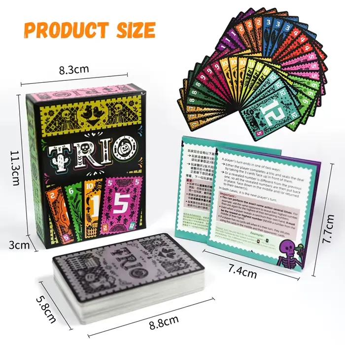 Jeu de société TRIO, carte stratégique, jouet pour famille, jeu assorti, amusant pour amis, Couples,