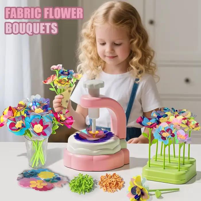 Bouquets de fleurs en tissu, jouets, Kits artisanaux de bricolage, jouets pour enfants, marché de fleurs faites à la main, jouet pour filles, cadeau de noël et d'anniversaire