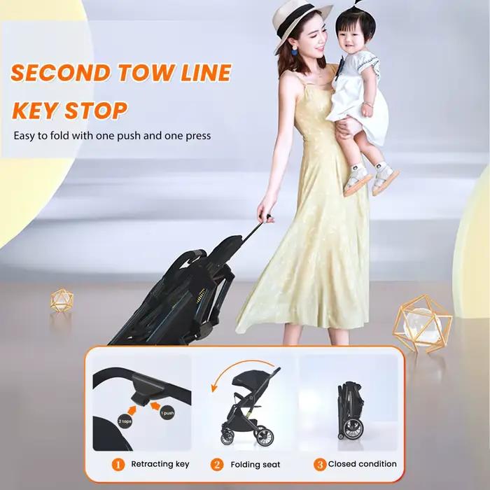 Poussette de luxe OWJHE pour bébé