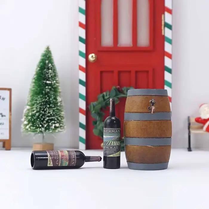 Bouteilles de vin rouge miniatures 1:12 pour maison de poupée