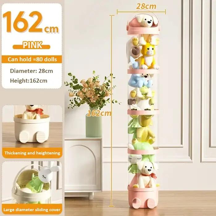 Boîte de rangement cylindrique pour poupée
