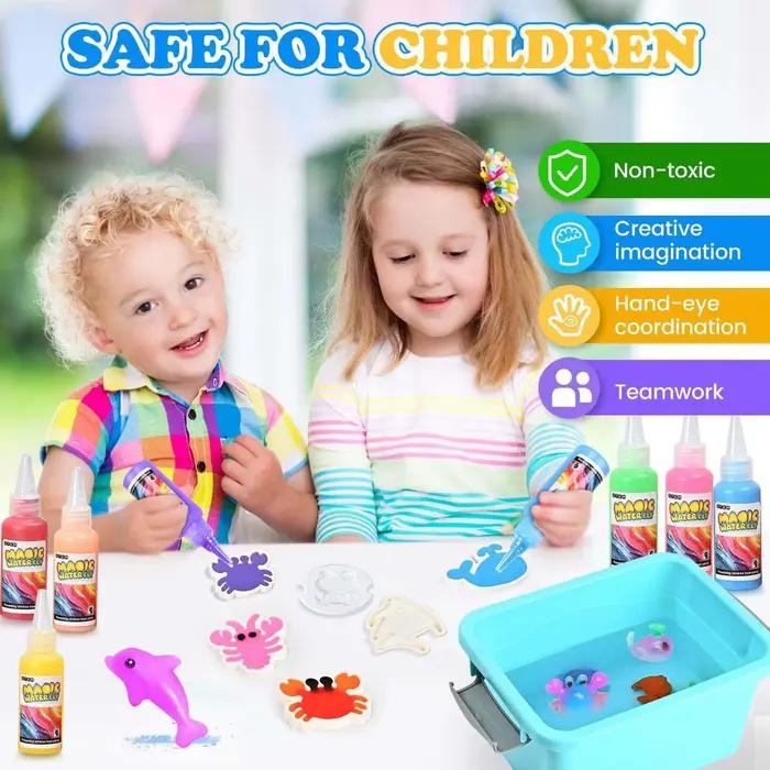 Jouet de perles d'eau en Gel magique: Kit de jardin féerique DIY de 12 paquets avec moules, jouets spongieux sensoriels STEM, cadeau d'anniversaire créatif pour les enfants