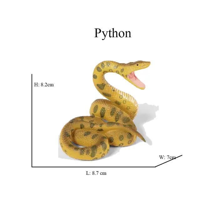 Figurines de serpents Python Krait Cobra serpent jouets animaux modèle