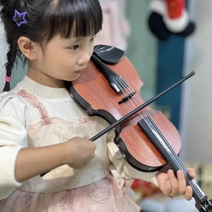 Jouet violon simulé, ornement musical, accessoire de performance musicale, jouet Montessori pour l'éducation précoce des filles, cadeau d'anniversaire pour enfants