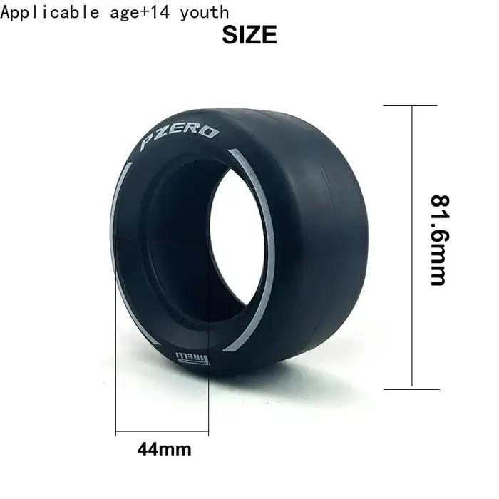 Pneus d'impression de voiture MOC F1, 4410 81.6x44mm, compatibles avec le modèle 42207 42206, blocs