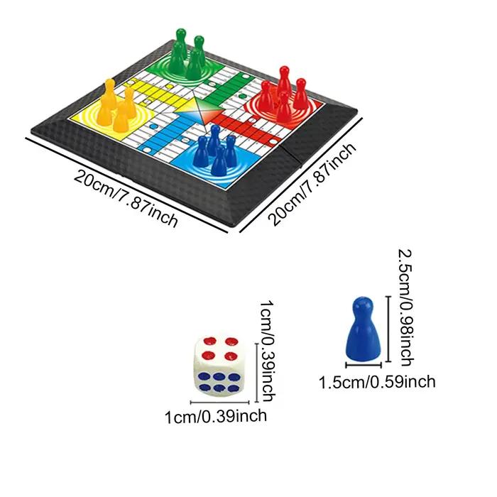 Ludo jeu de société voyage jeu familial avec plateau pliable pour jeux de fête loisirs échecs volants jeu