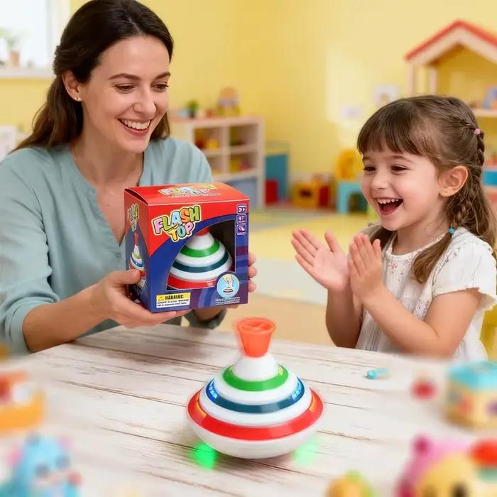 Jouet musical toupie clignotante et sonore lumineuse pour enfants occasions spéciales coordonner œil-main
