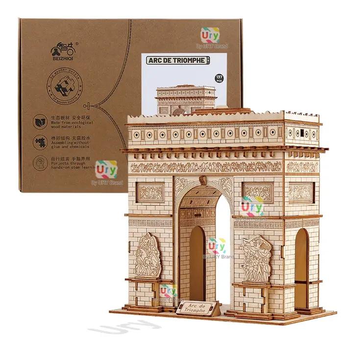 Puzzle en bois ury tour de pise big ben attractions européennes décoration construction architecture jouet éducatif occasions spéciales