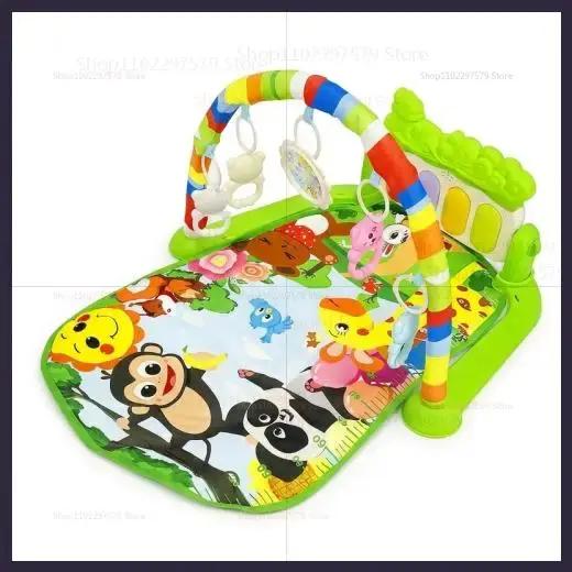 Tapis d'éveil musical 2026 pour bébés et tout-petits avec fonction musique et éléments de conception animaux, cadeau idéal pour douches de bébé, anniversaires, Noël, développement sensoriel et motricité fine