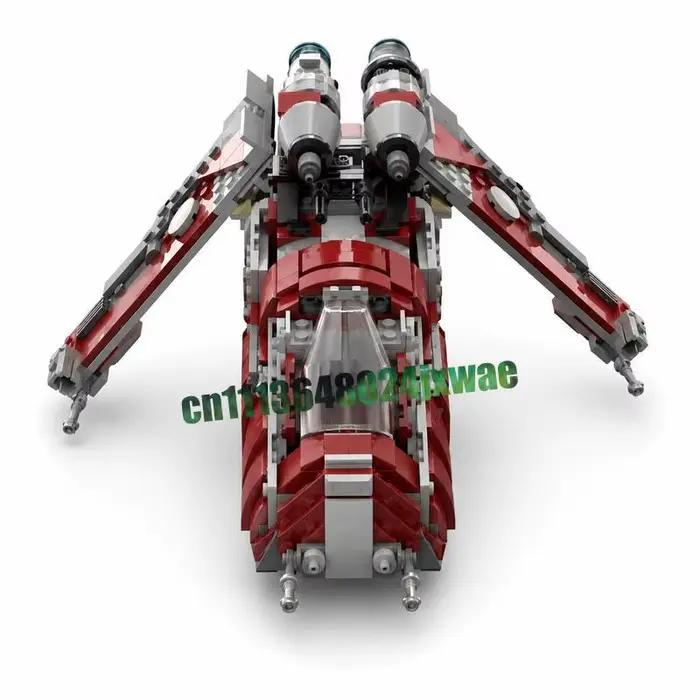472 pièces Modèle MOC Republic Gunship, Puzzle personnalisé à assembler soi-même, Blocs de construction éducatifs, Collection de batailles spatiales, Cadeaux à exposer