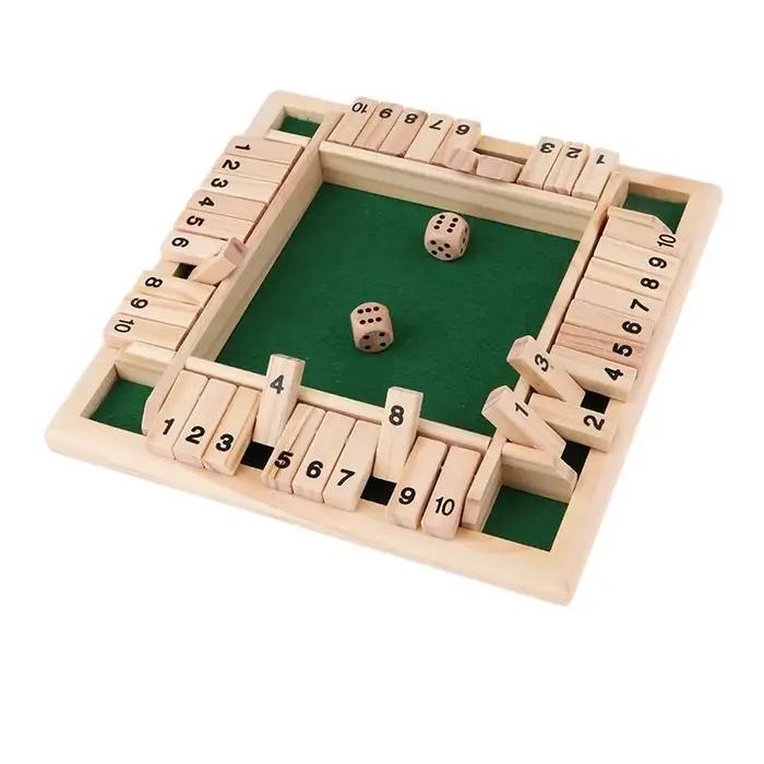 Jeu de société de luxe à quatre faces, 10 chiffres, boîte fermée, dés, Club de fête, jeux de boisson