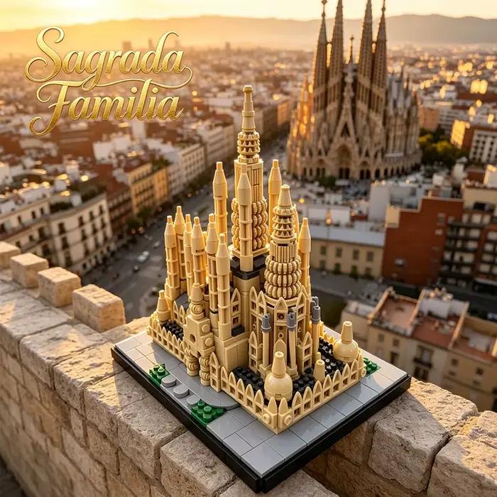 Maquette détaillée de la Sagrada Familia en ABS pour collectionneurs et amateurs d'architecture occasions spéciales et décoration intérieure