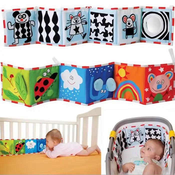 Livre sensoriel en tissu pour bébé de 0 à 12 mois