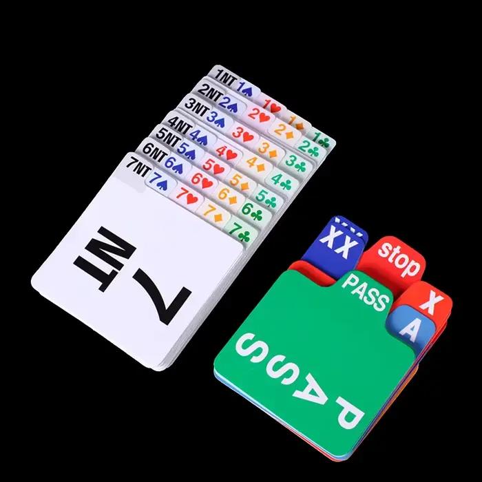 Boîte de jeux de cartes à jouer en papier, bridge partner, officiel en tournoi, lot de 4