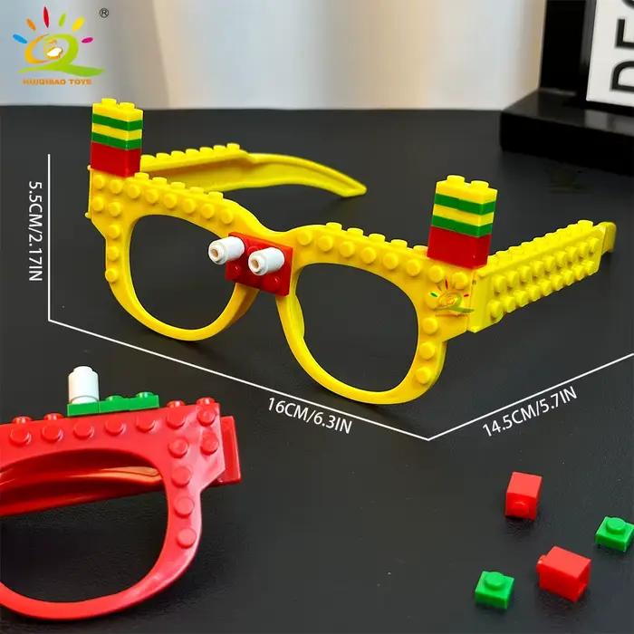 Blocs de construction de rassemblement de fête, cadre de plaque de base pour lunettes, jouets de déc
