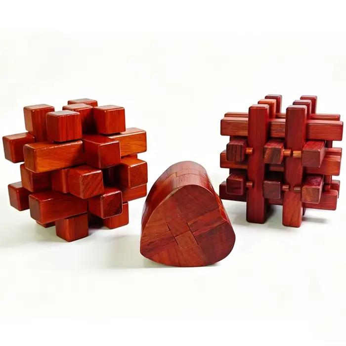 Jouets en bois de haute qualité, casse-tête Lu Ban Lock, puzzle d'éveil, déverrouillage par emboîtement, défi logique d'intelligence, cadeaux éducatifs stimulants pour adultes