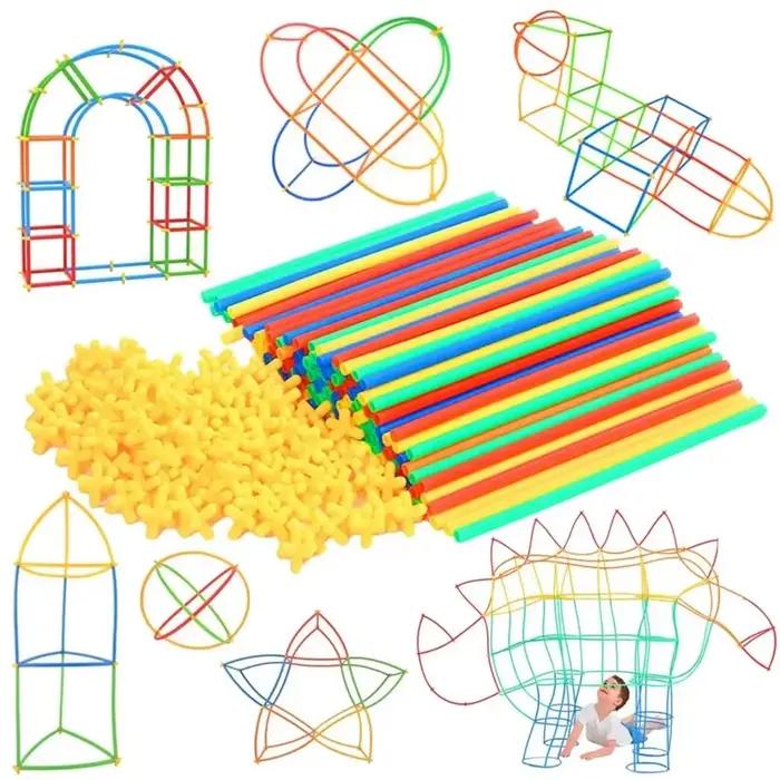 Tor-Jouets de construction de pailles et connecteurs