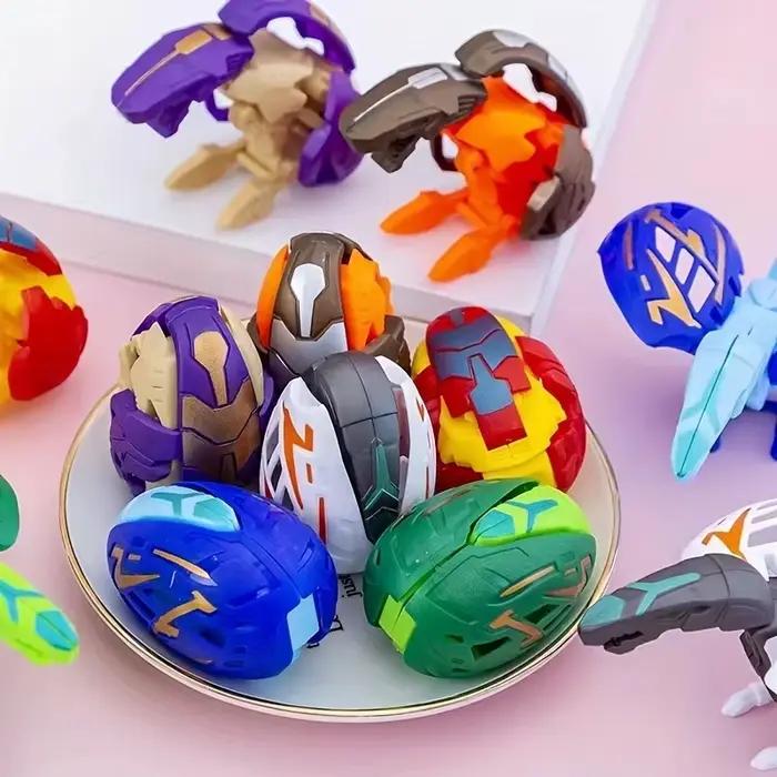 Ensemble de jouets œufs de combat transformables