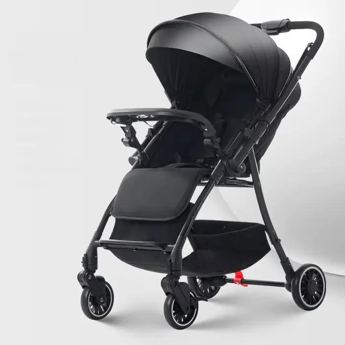 Poussette nouvellement améliorée avec chariot poussoir bidirectionnel à vue élevée qui peut s'asseoir et s'allonger