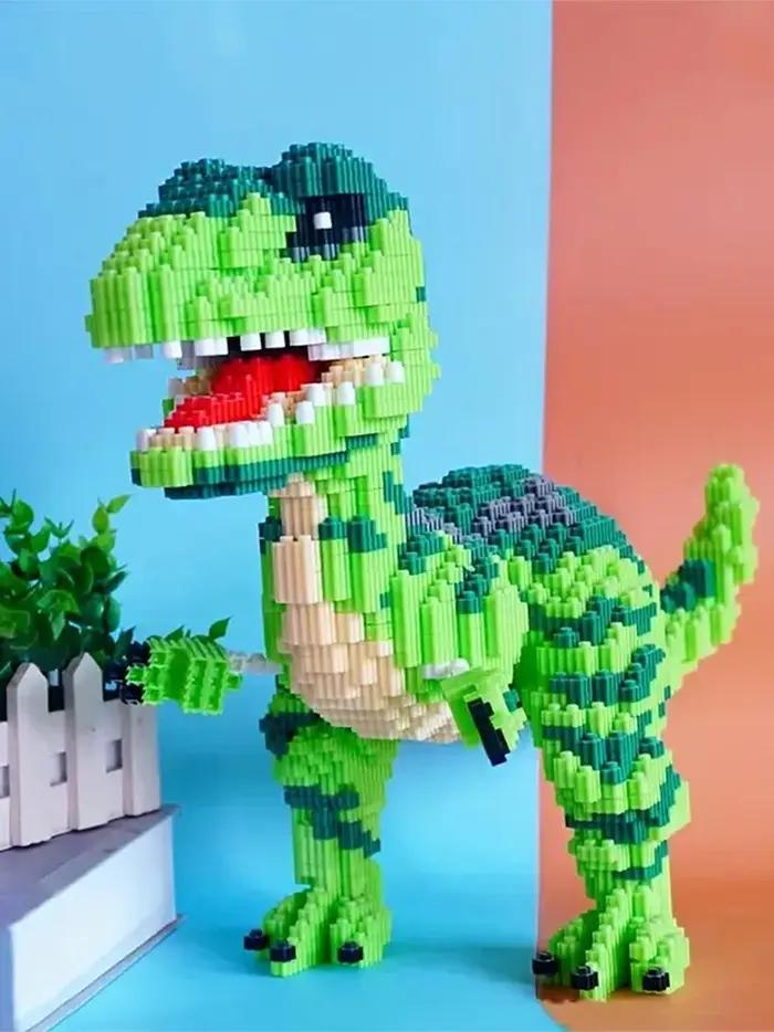 Ensemble de blocs de construction de dinosaures et d'animaux 4000