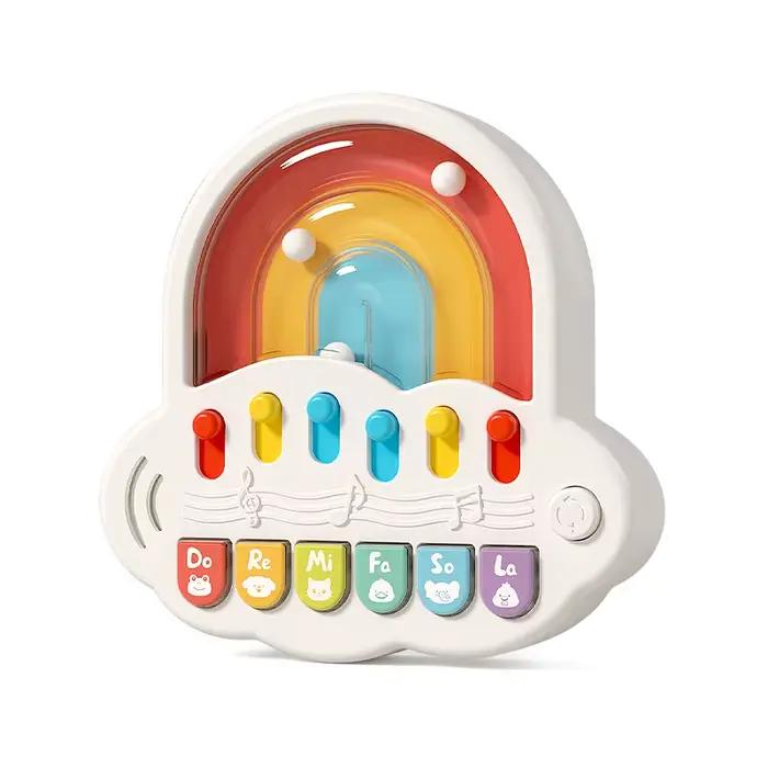 Clavier électronique lumineux arc-en-ciel pour enfants avec divertissement multi-modes