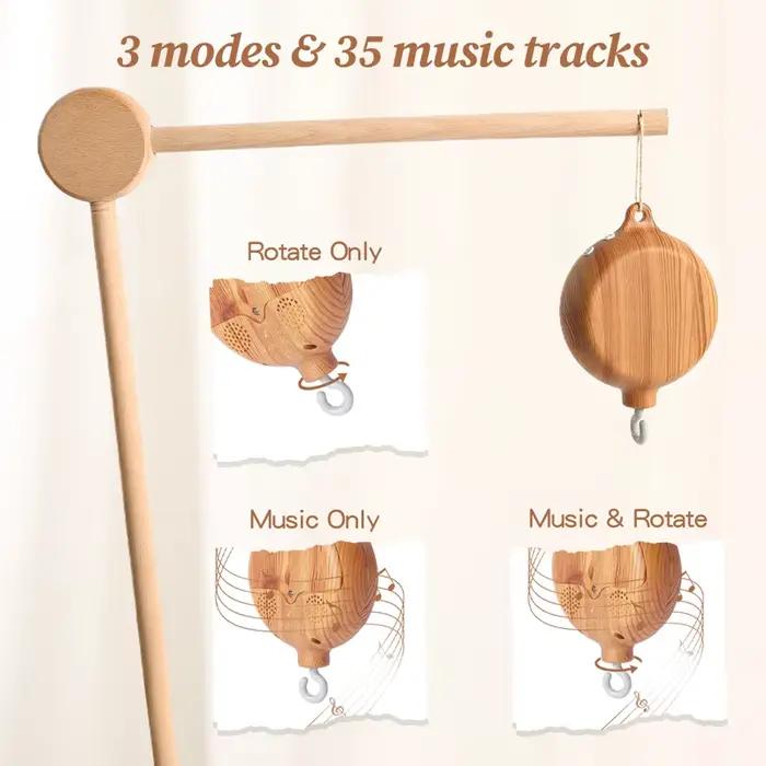 Boîte à musique rotative pour nouveau-nés