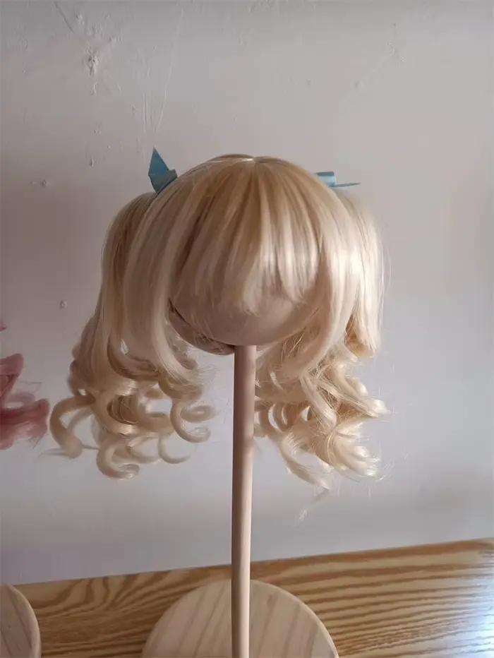 BJD poupée perruque jouets 1/3 1/4 fille haute température soie marron rose doré tigre pince Style D