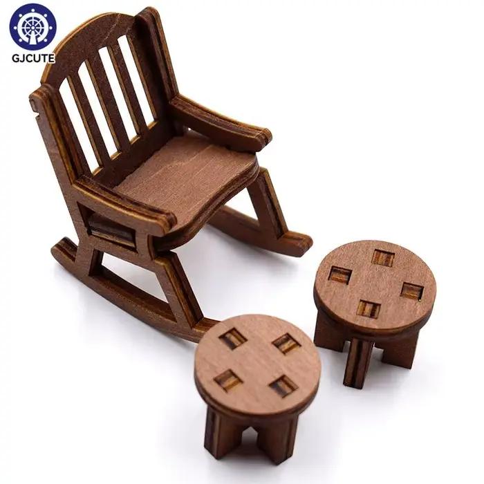 Mini Table de Parc L'inventaire pour Enfants Accessoires de Maison de Poupées Chaises Bancs Meubles Jouets Éducatifs Occasions Spéciales