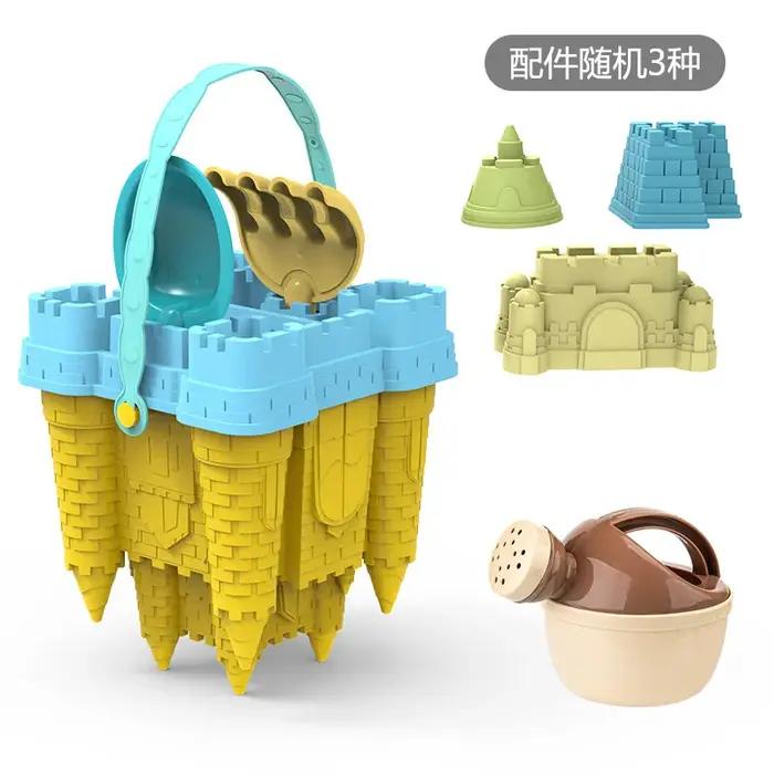 Ensemble de jouets de plage Château et seau pour le sable, accessoires, jouets d'été pour enfants, jouets de sable pour enfants, cadeaux amusants pour la famille en plein air