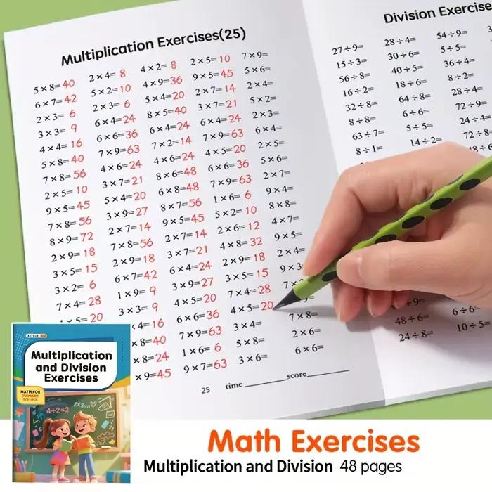 Cahier de travail sur la table de multiplication pour enfants