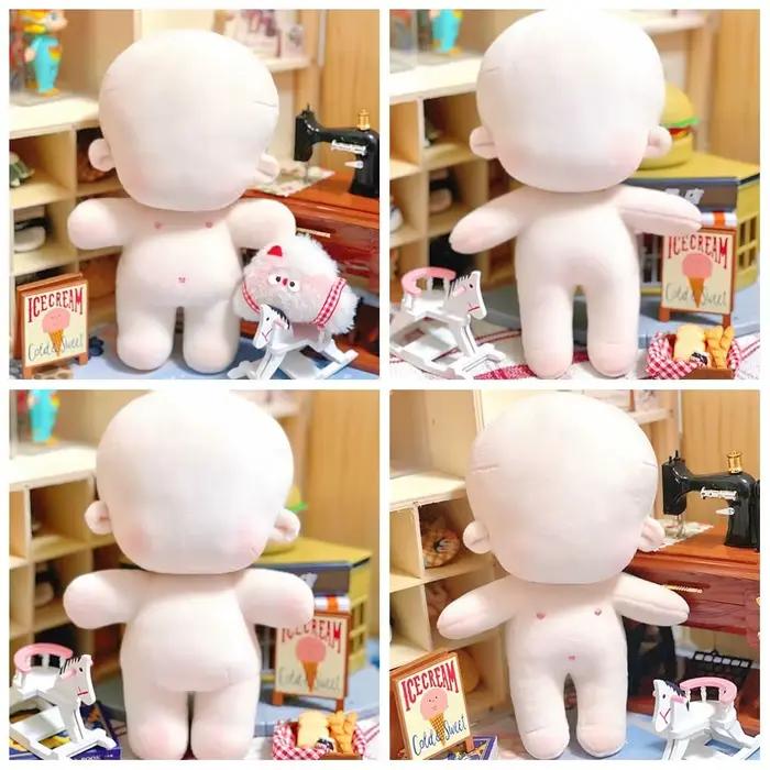 Cadeau changement Dressing jeu maison de jeu coton en peluche bricolage idoll poupée poupées corps broderie ou blanc