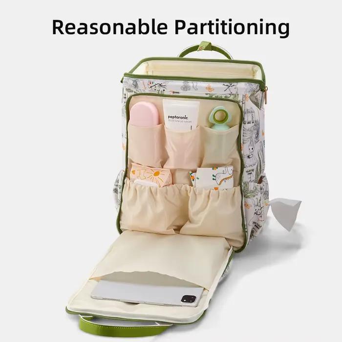 Sac à dos pour couches Sunveno de grande capacité – Sac de maternité élégant avec poches multifonctions