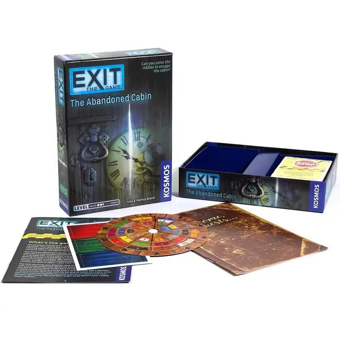 Jeu de société EXIT La cabine abandonnée puzzle stratégie résolution de casse-têtes jeu d'évasion pour groupes amis occasions spéciales