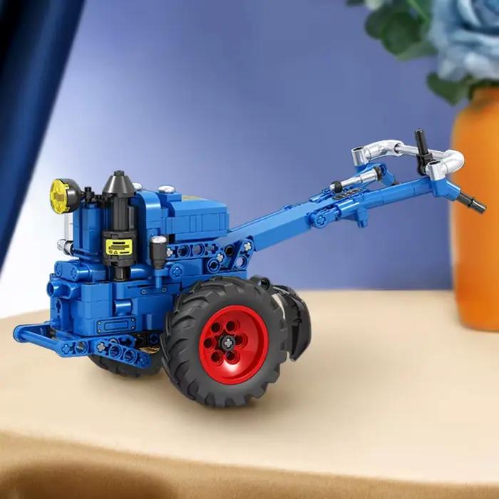 Blocs de construction de tracteurs de marche série 1:10 outils agricoles restauration simulation pièces mobiles jouets pour enfants construction éducative occasions spéciales