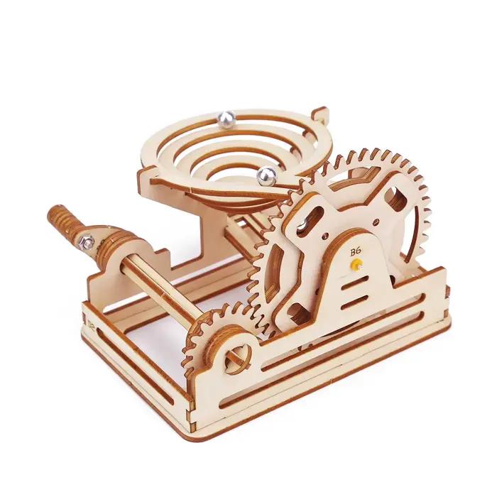 Puzzle de course de marbre en bois 3D, jouets à assembler, blocs de Construction, ensemble de modèles, bricolage Montessori, labyrinthe mécanique pour enfants, piste cadeau