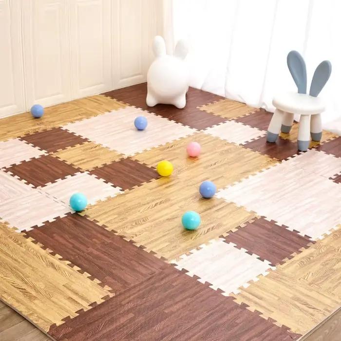 Tapis de jeu confortable pour bébé, 12 pièces, 30/60cm, en mousse EVA, tapis d'exercice pour enfants, pour la maison et le salon